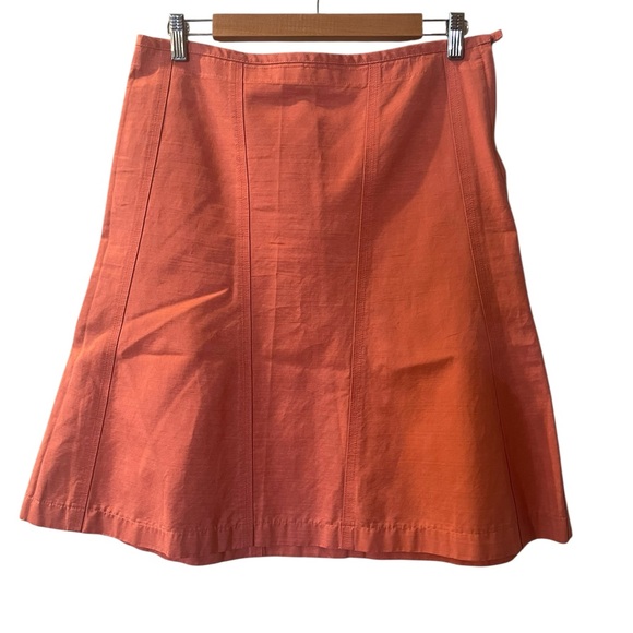 Club Monaco Women’s Coral Peach Skirt A-Line Cotton Viscose Above Knee Size: 6 - Picture 1 of 3